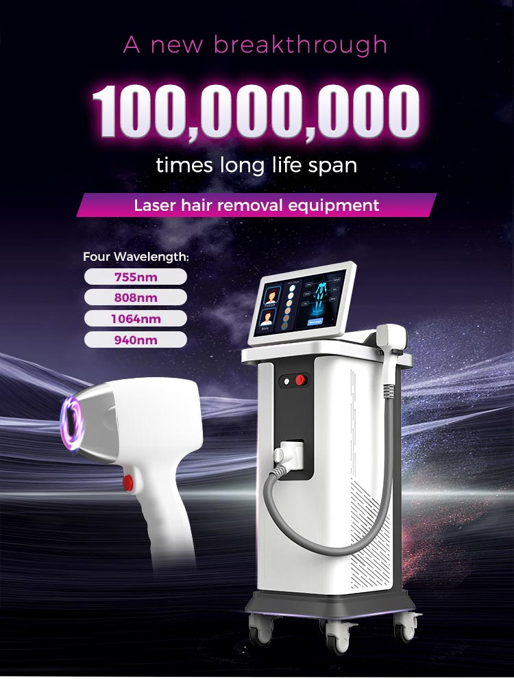 1800W 4 Wavelength Diode Laser Hair Removal Machine - Buy 4 wavelength ...