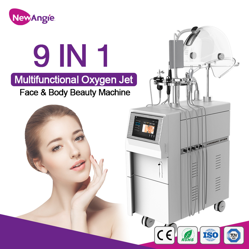 Professional 9 in 1 Oxygen Therapy O2 Facial Cleaning Hydrafacial Beauty Machine for Sale