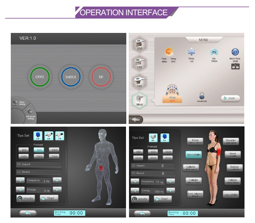 shock wave therapy machine -Interface